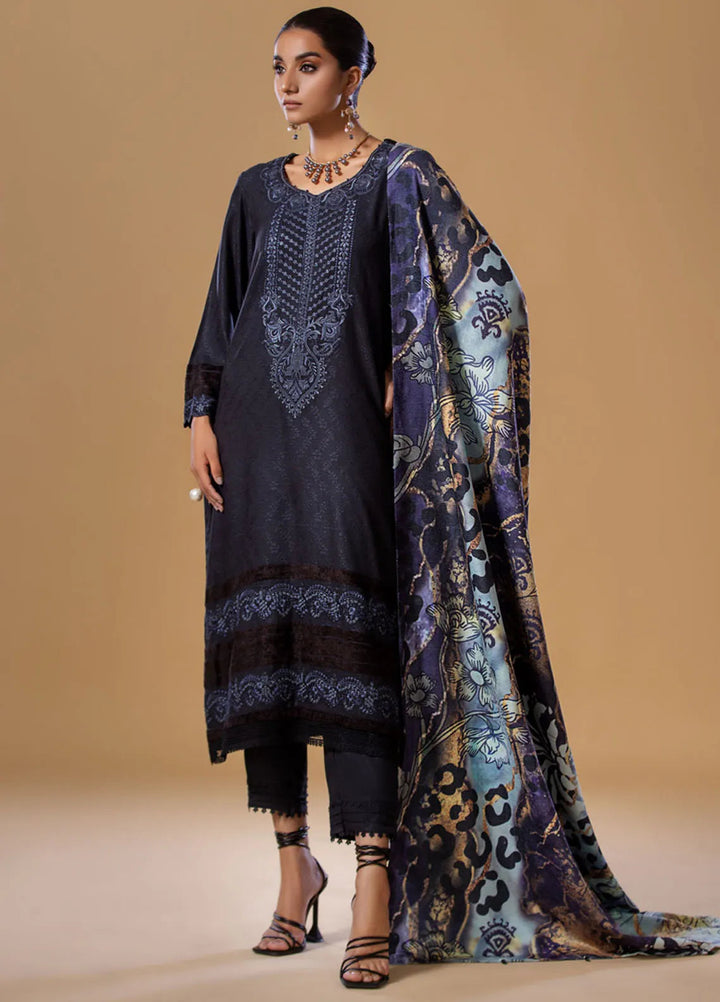 Tehzeeb by Riaz Arts Embroidered Leather Peach Suits Unstitched 3 Piece RA24TL TL-219 - Winter Collection