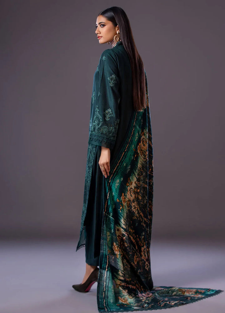 Tehzeeb by Riaz Arts Embroidered Leather Peach Suits Unstitched 3 Piece RA24TL TL-221 - Winter Collection