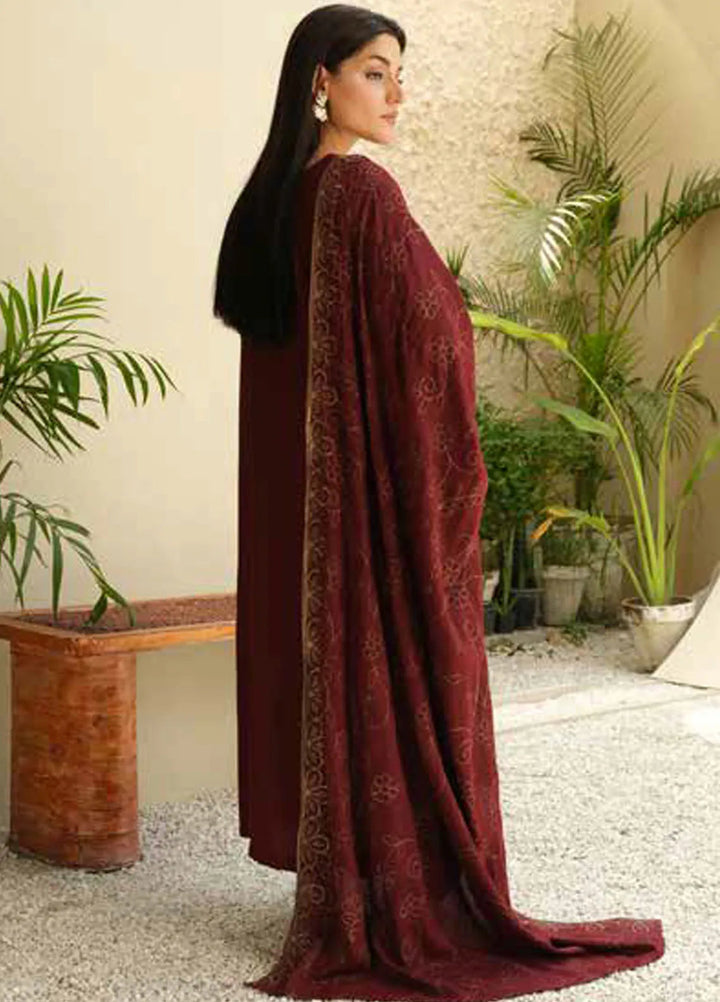 Tehzeeb by Riaz Arts Embroidered Leather Peach Suits Unstitched 3 Piece RA24ULP TL-285 - Winter Collection