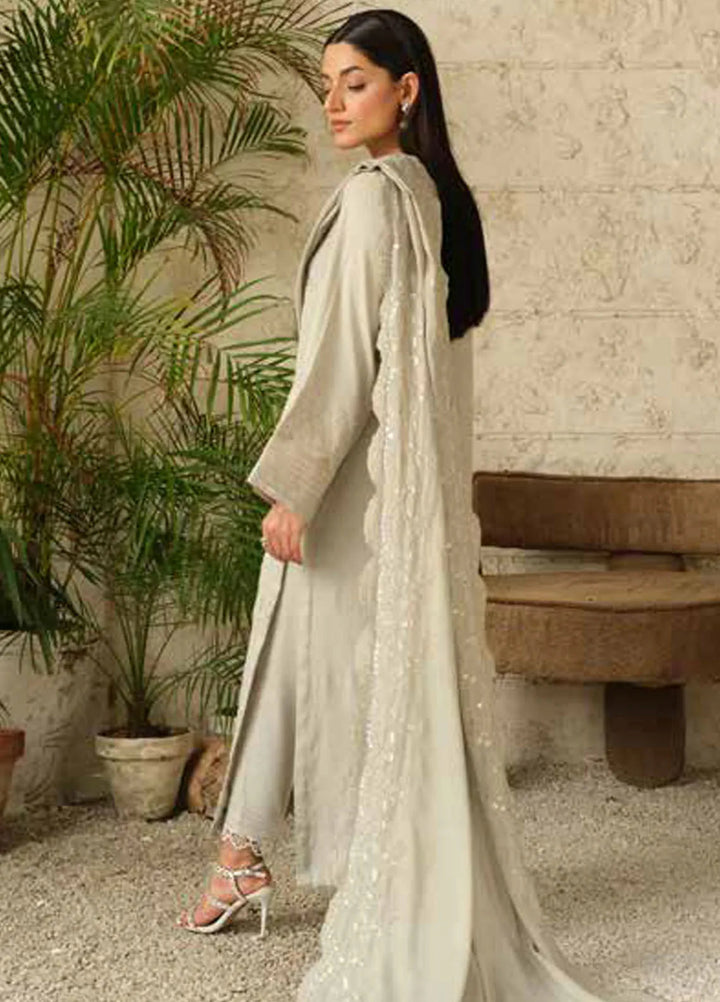 Tehzeeb by Riaz Arts Embroidered Leather Peach Suits Unstitched 3 Piece RA24ULP TL-289 - Winter Collection
