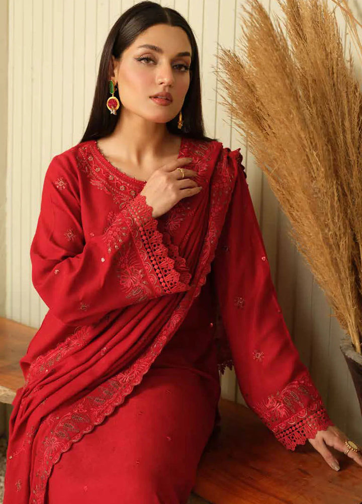 Tehzeeb by Riaz Arts Embroidered Leather Peach Suits Unstitched 3 Piece RA24ULP TL-292 - Winter Collection