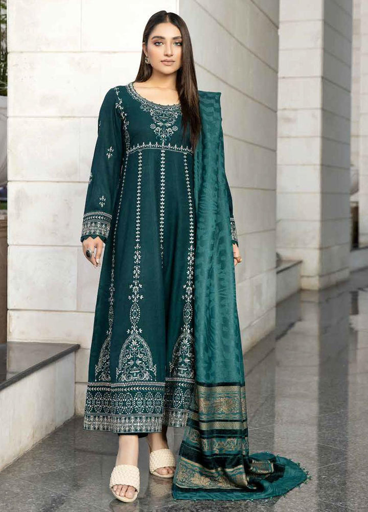 Tehzeeb By Riaz Arts Embroidered Leather Peach Suits Unstitched 3 Piece RA22TPL TL-170 - Winter Collection