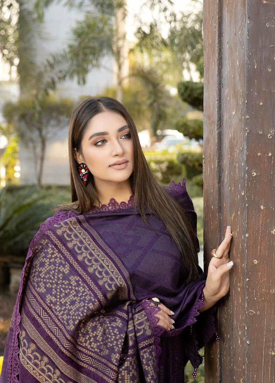 Tehzeeb By Riaz Arts Embroidered Leather Peach Suits Unstitched 3 Piece RA22TPL TL-171 - Winter Collection