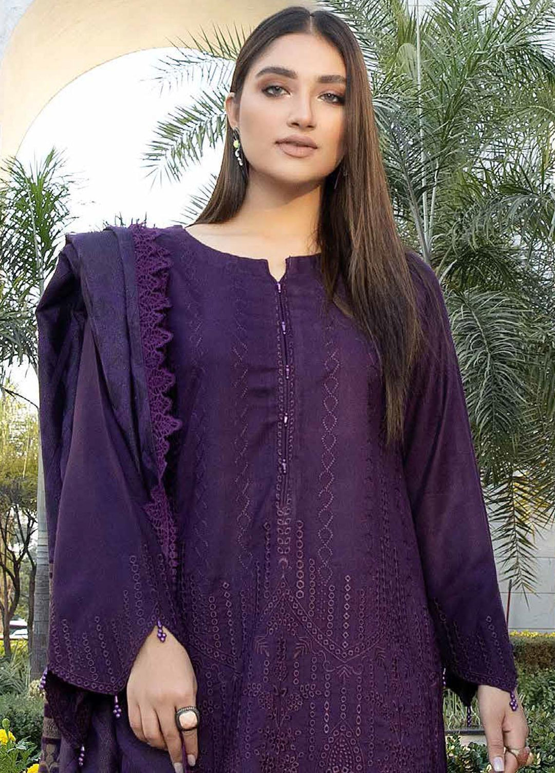 Tehzeeb By Riaz Arts Embroidered Leather Peach Suits Unstitched 3 Piece RA22TPL TL-171 - Winter Collection