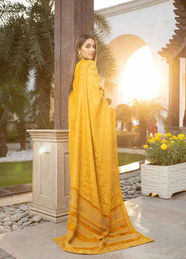 Tehzeeb By Riaz Arts Embroidered Leather Peach Suits Unstitched 3 Piece RA22TPL TL-172 - Winter Collection
