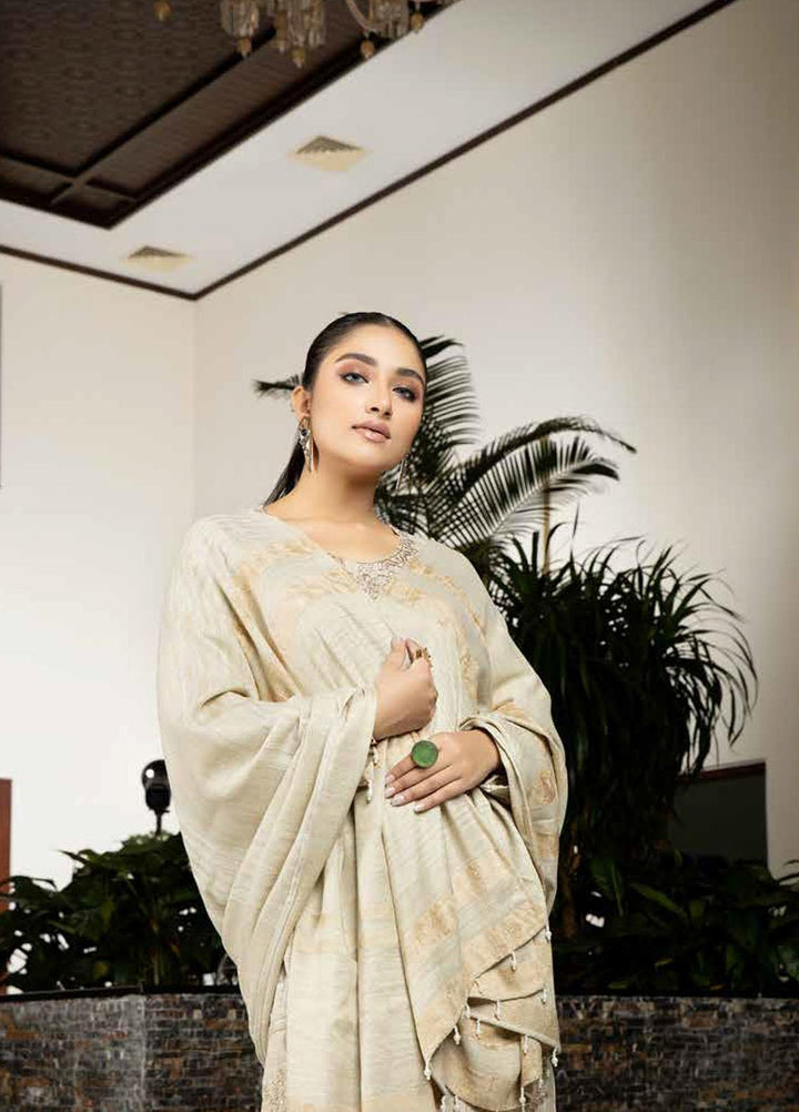 Tehzeeb By Riaz Arts Embroidered Leather Peach Suits Unstitched 3 Piece RA22TPL TL-174 - Winter Collection