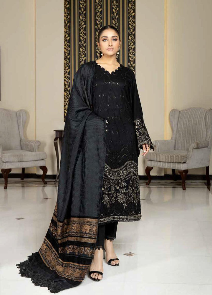 Tehzeeb By Riaz Arts Embroidered Leather Peach Suits Unstitched 3 Piece RA22TPL TL-175 - Winter Collection