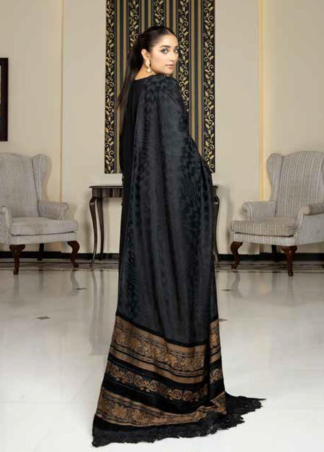 Tehzeeb By Riaz Arts Embroidered Leather Peach Suits Unstitched 3 Piece RA22TPL TL-175 - Winter Collection