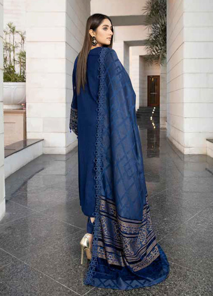 Tehzeeb By Riaz Arts Embroidered Leather Peach Suits Unstitched 3 Piece RA22TPL TL-180 - Winter Collection