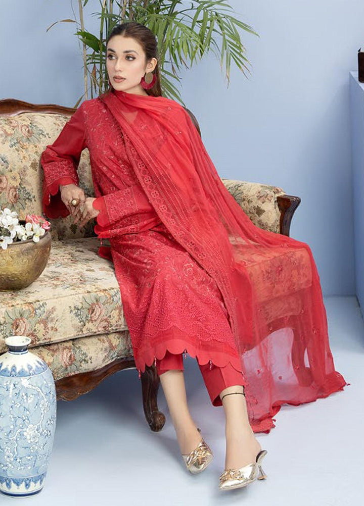 Tehzeeb By Riaz Arts Embroidered Lawn Suits Unstitched 3 Piece RA23TPL TL-45 - Summer Collection