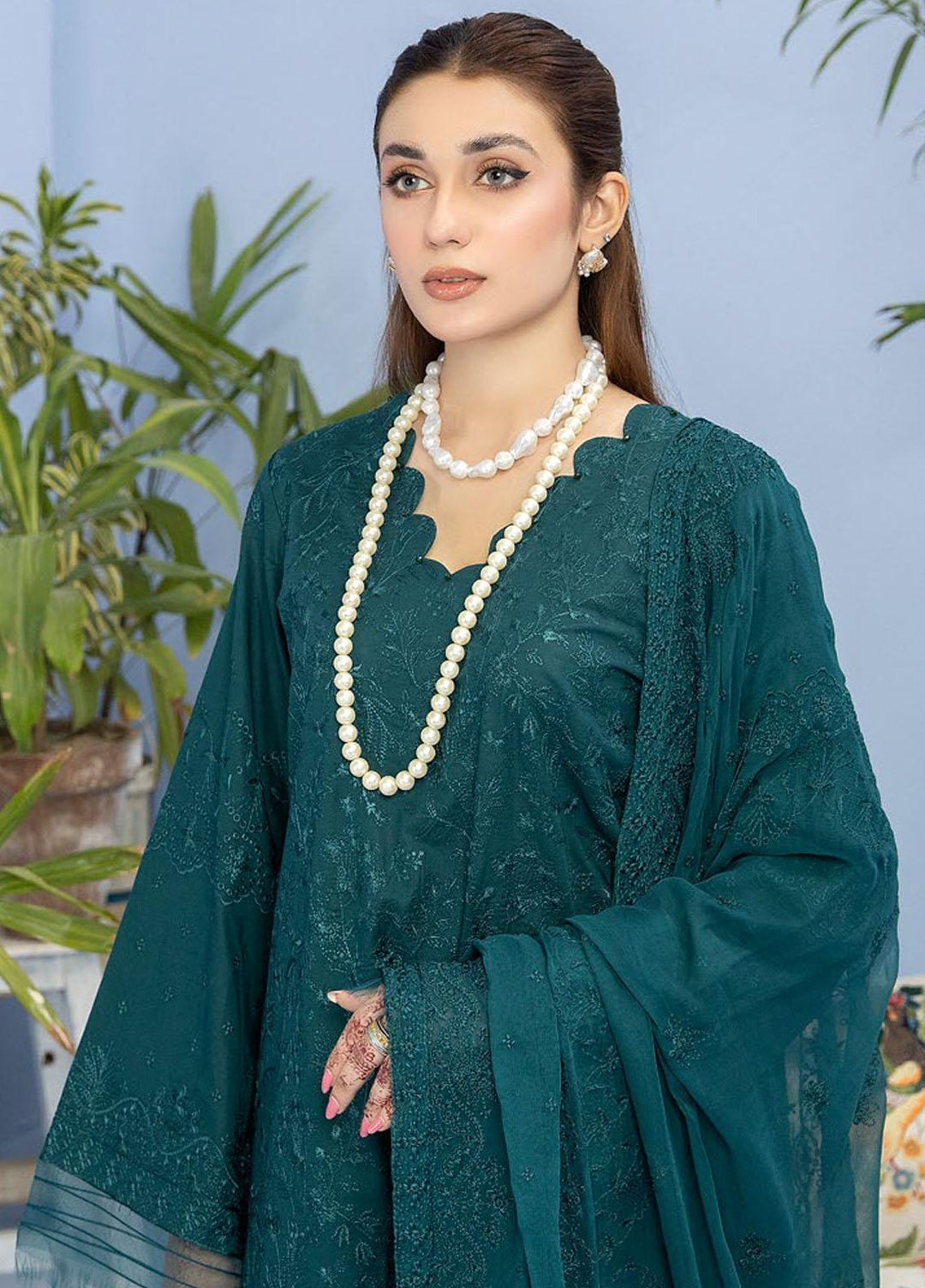 Tehzeeb By Riaz Arts Embroidered Lawn Suits Unstitched 3 Piece RA23TPL TL-47 - Summer Collection