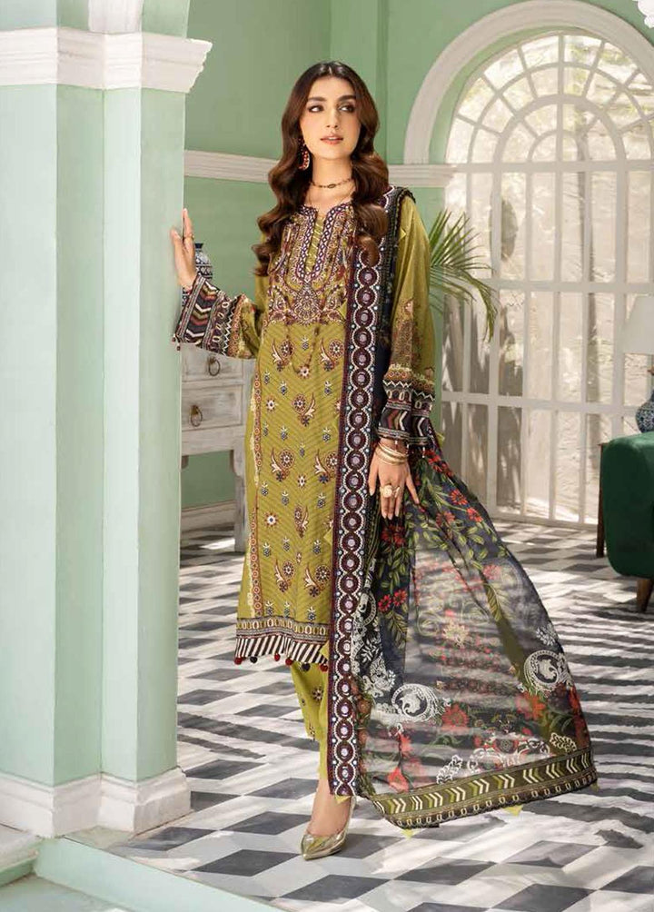 Tehzeeb By Riaz Arts Embroidered Lawn Suits Unstitched 3 Piece RA22TL TE-07 - Exclusive Collection