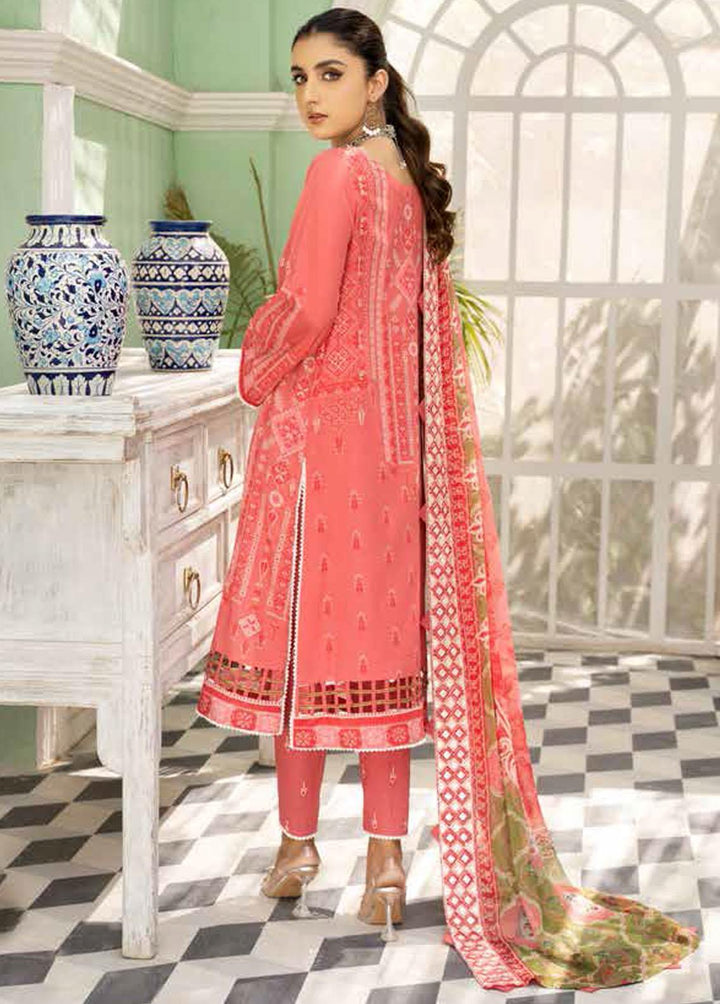 Tehzeeb By Riaz Arts Embroidered Lawn Suits Unstitched 3 Piece RA22TL TE-08 - Exclusive Collection