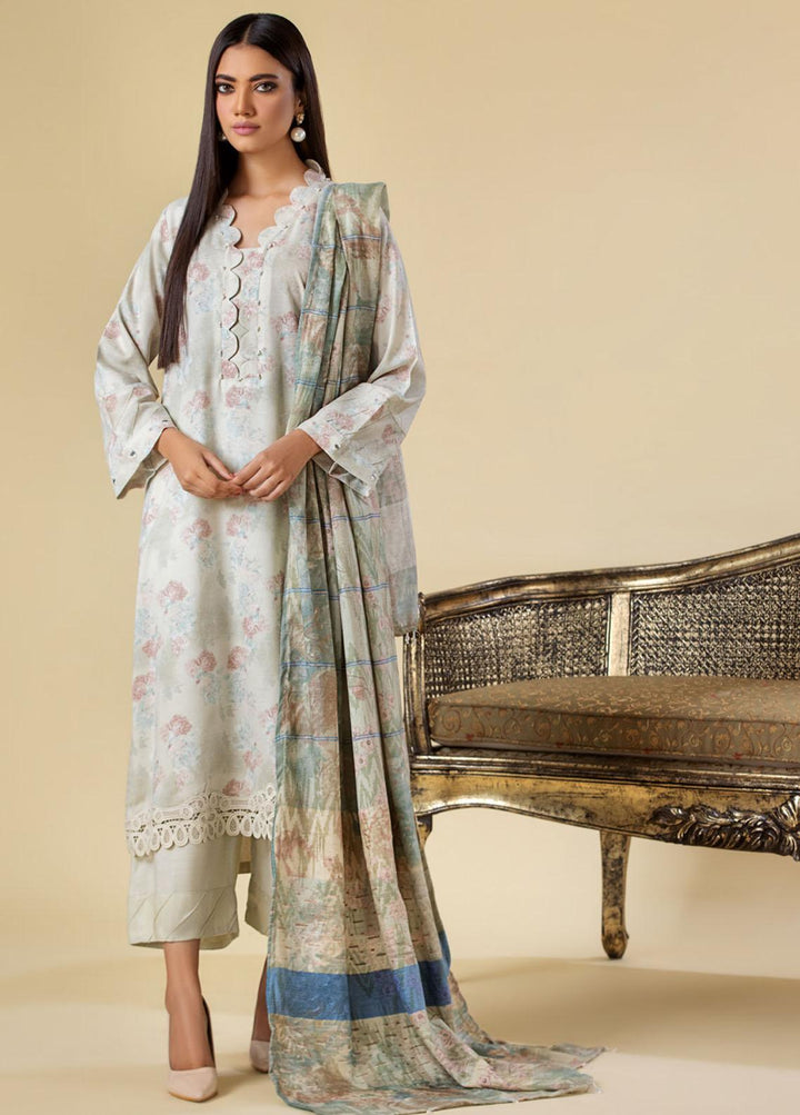 Tehzeeb By Riaz Arts Printed  Suits Unstitched 3 Piece RA23LP TL-100 - Summer Collection