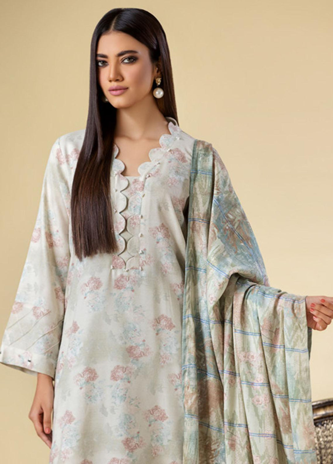 Tehzeeb By Riaz Arts Printed  Suits Unstitched 3 Piece RA23LP TL-100 - Summer Collection