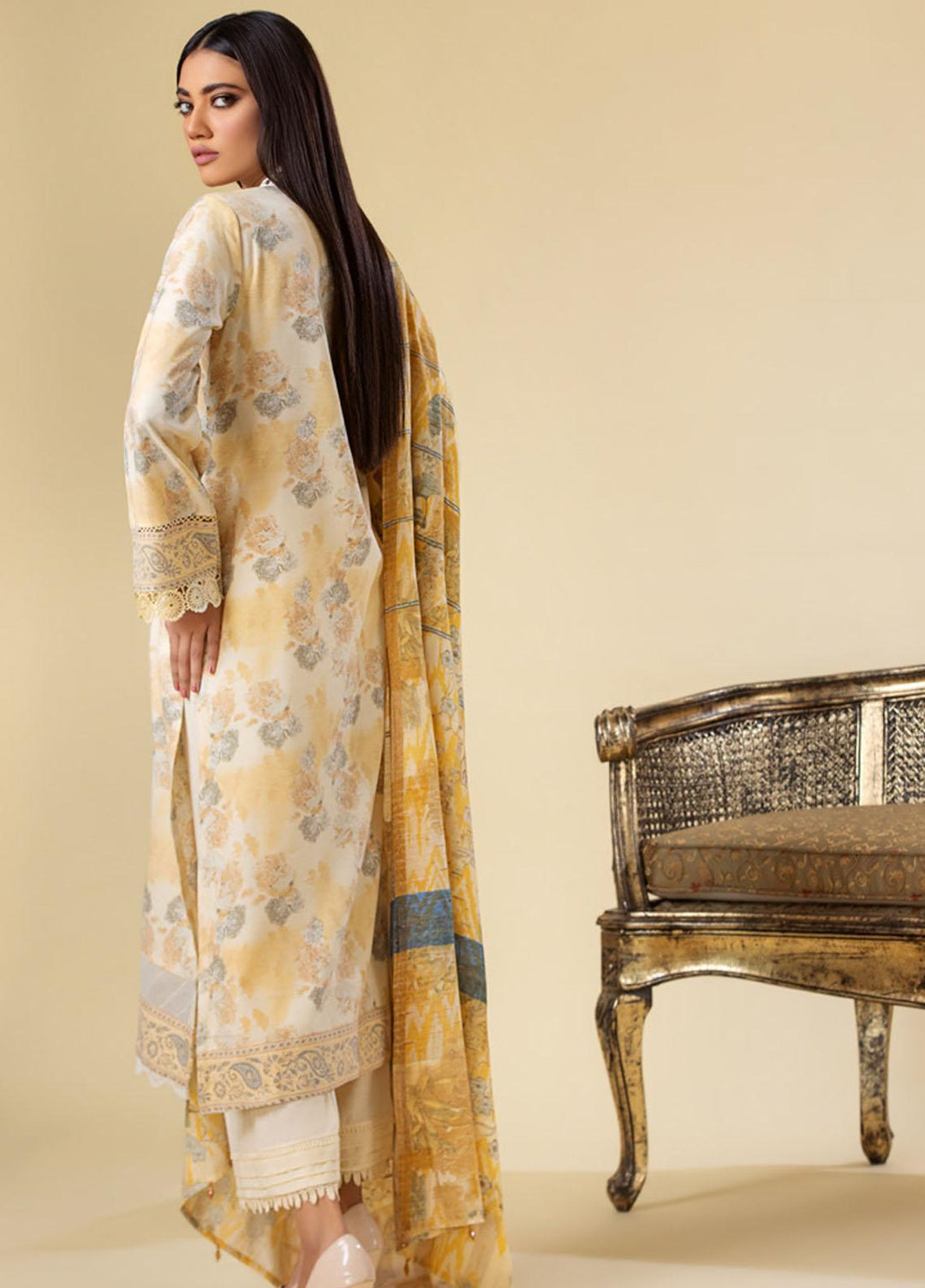 Tehzeeb By Riaz Arts Printed  Suits Unstitched 3 Piece RA23LP TL-108 - Summer Collection