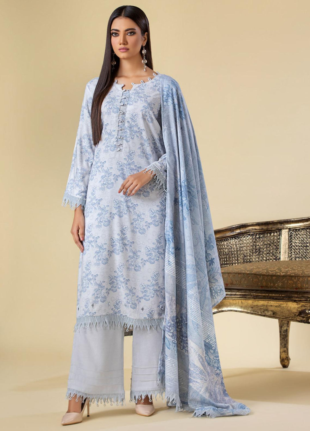 Tehzeeb By Riaz Arts Printed  Suits Unstitched 3 Piece RA23LP TL-109 - Summer Collection
