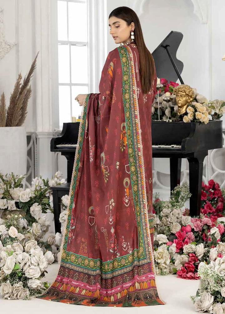 Tehzeeb By Riaz Arts Embroidered Lawn Suits Unstitched 3 Piece RA22T TL-03 - Luxury Collection