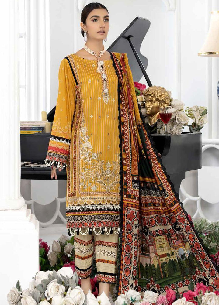 Tehzeeb By Riaz Arts Embroidered Lawn Suits Unstitched 3 Piece RA22T TL-04 - Luxury Collection