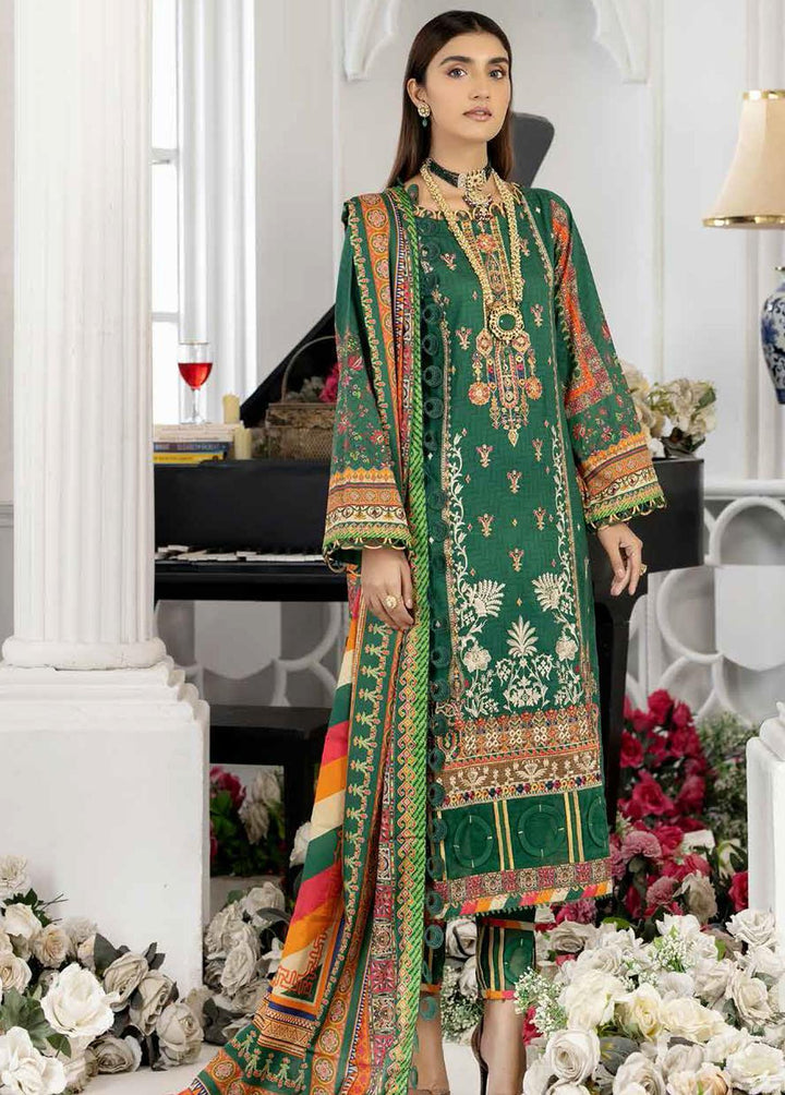 Tehzeeb By Riaz Arts Embroidered Lawn Suits Unstitched 3 Piece RA22T TL-05 - Luxury Collection