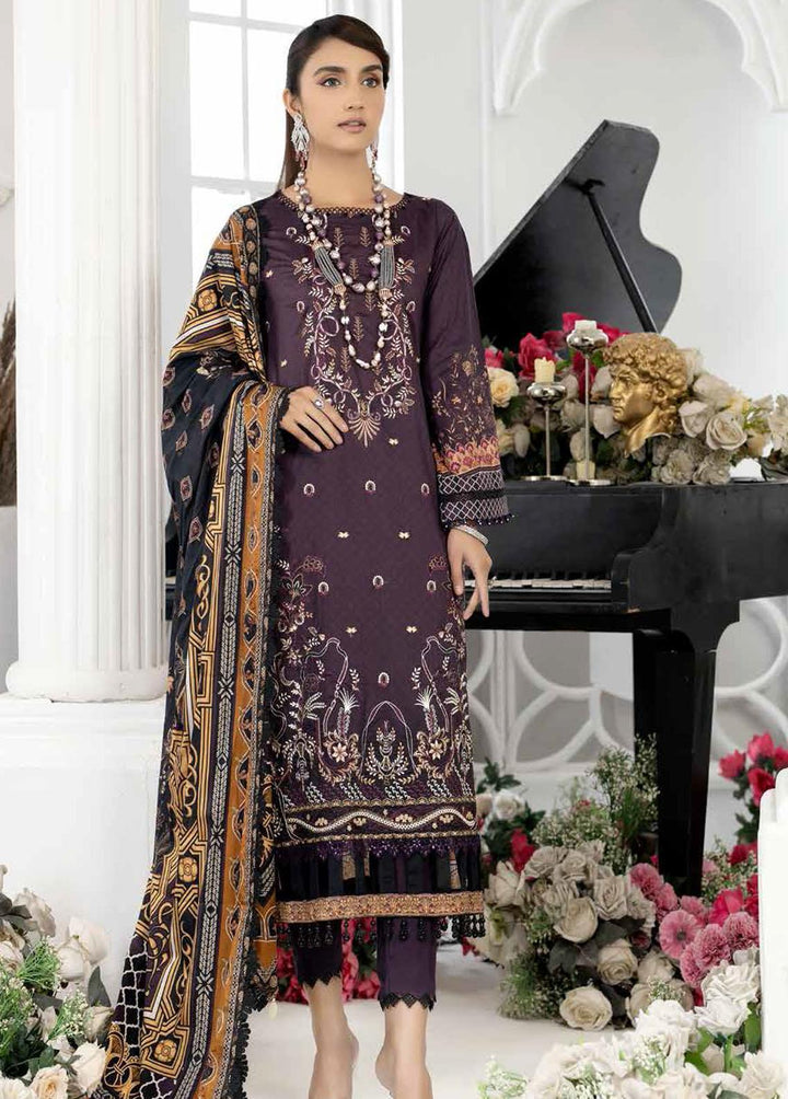 Tehzeeb By Riaz Arts Embroidered Lawn Suits Unstitched 3 Piece RA22T TL-07 - Luxury Collection