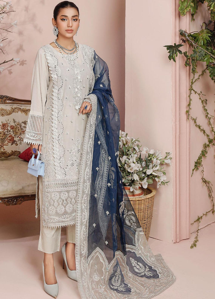 Tehzeeb By Riaz Arts Embroidered Swiss Voile Suits Unstitched 3 Piece RS23TS TL-09 - Summer Collection