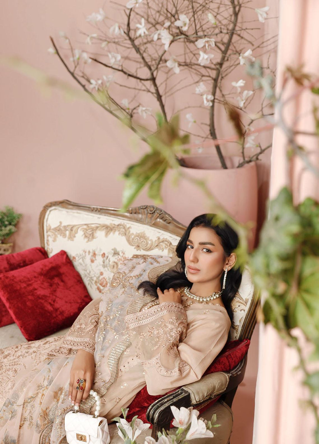 Tehzeeb By Riaz Arts Embroidered Swiss Voile Suits Unstitched 3 Piece RS23TS TL-10 - Summer Collection