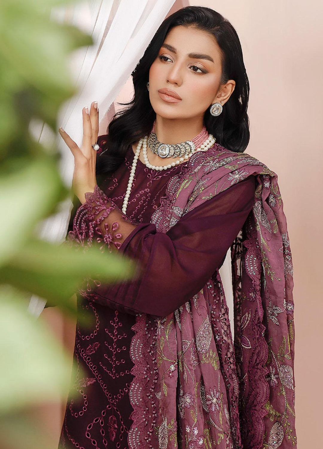 Tehzeeb By Riaz Arts Embroidered Swiss Voile Suits Unstitched 3 Piece RS23TS TL-12 - Summer Collection