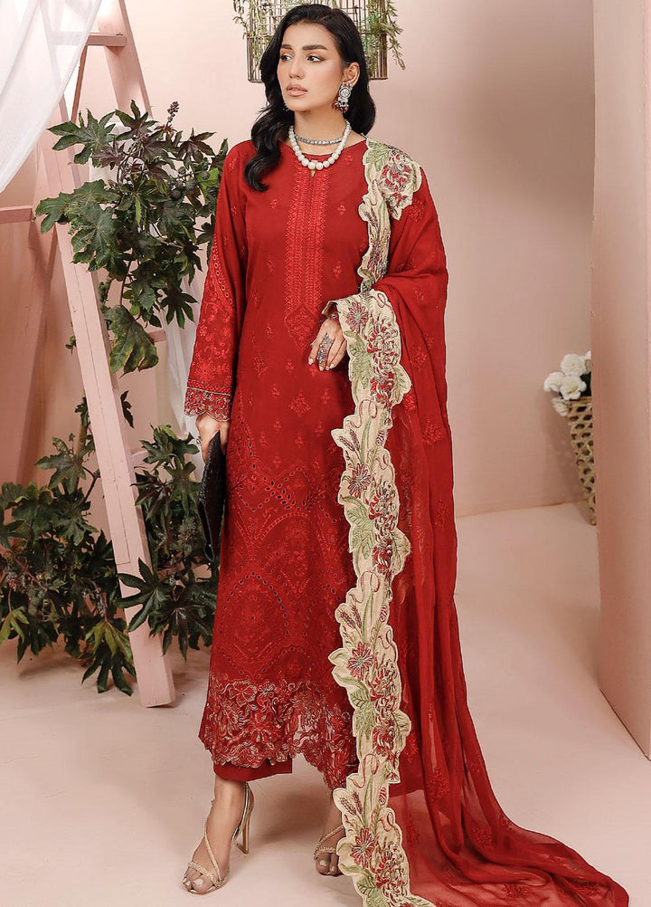 Tehzeeb By Riaz Arts Embroidered Swiss Voile Suits Unstitched 3 Piece RS23TS TL-14 - Summer Collection