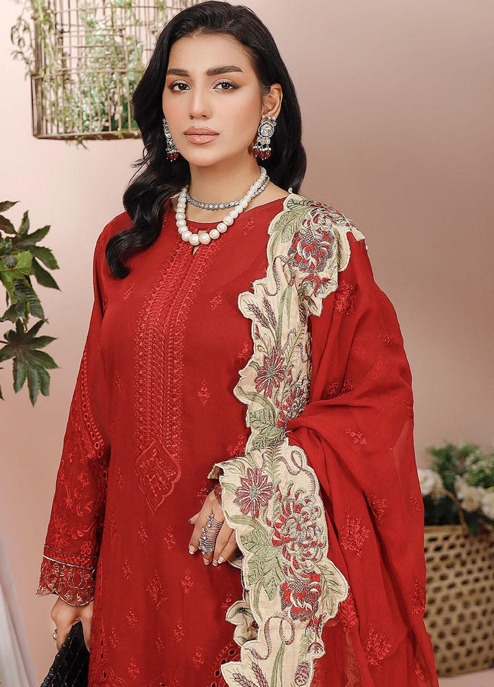 Tehzeeb By Riaz Arts Embroidered Swiss Voile Suits Unstitched 3 Piece RS23TS TL-14 - Summer Collection
