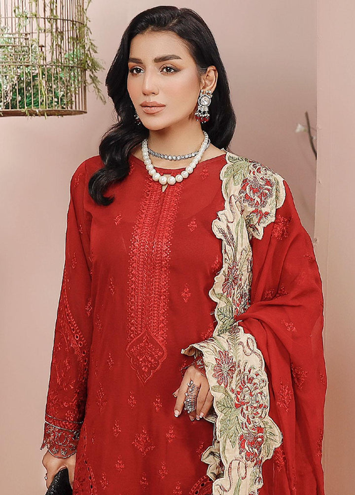 Tehzeeb By Riaz Arts Embroidered Swiss Voile Suits Unstitched 3 Piece RS23TS TL-14 - Summer Collection