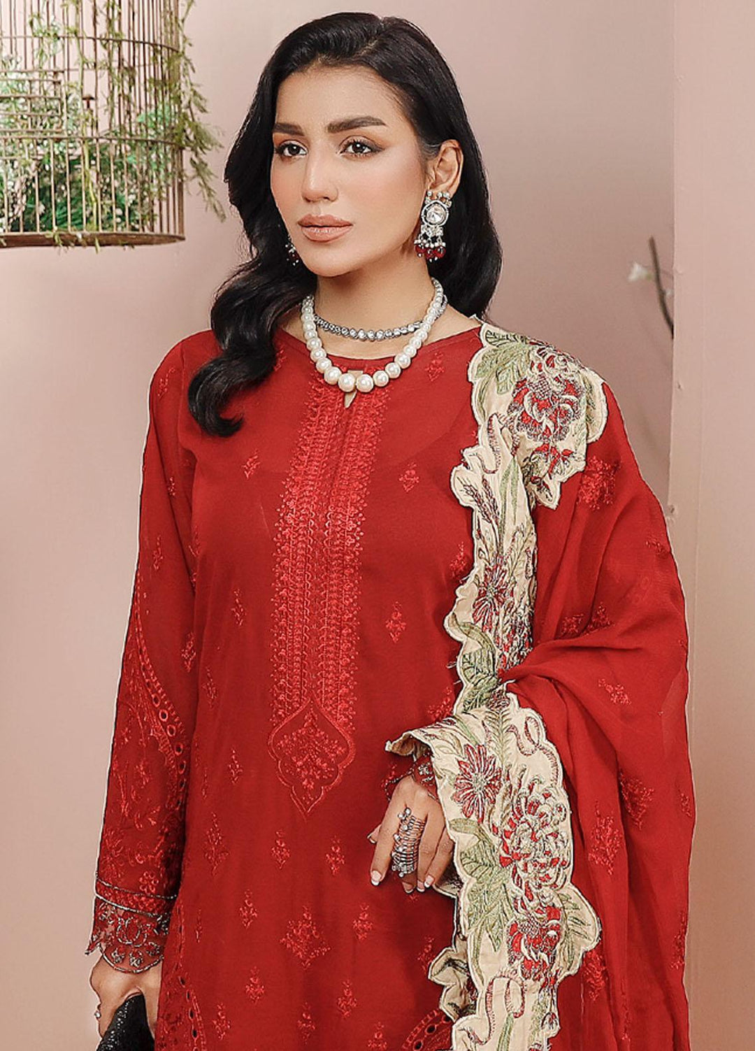 Tehzeeb By Riaz Arts Embroidered Swiss Voile Suits Unstitched 3 Piece RS23TS TL-14 - Summer Collection