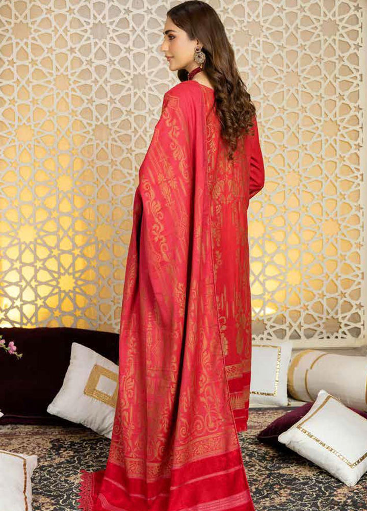 Tehzeeb by Riaz Arts Jacquard Leather Peach Suits Unstitched 3 Piece RA22TVJ TL-44 - Winter Collection