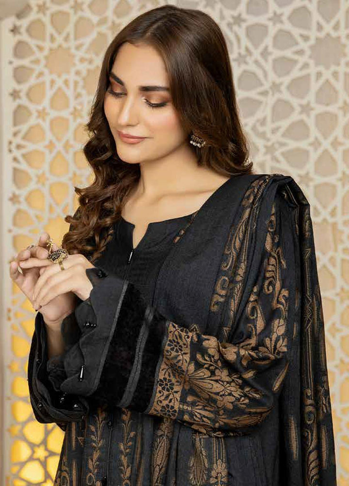 Tehzeeb by Riaz Arts Jacquard Leather Peach Suits Unstitched 3 Piece RA22TVJ TL-45 - Winter Collection