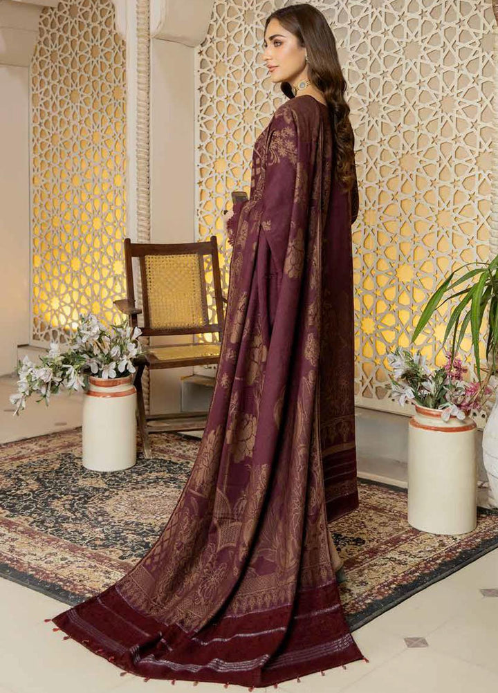 Tehzeeb by Riaz Arts Jacquard Leather Peach Suits Unstitched 3 Piece RA22TVJ TL-46 - Winter Collection