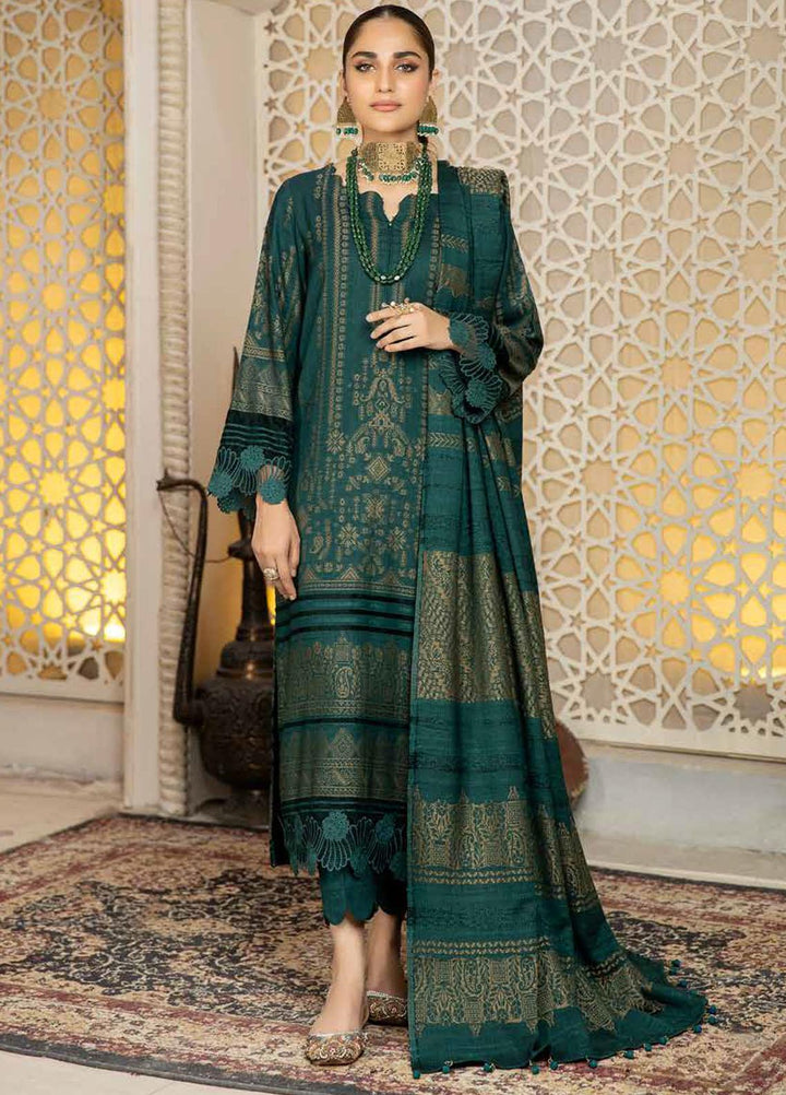 Tehzeeb by Riaz Arts Jacquard Leather Peach Suits Unstitched 3 Piece RA22TVJ TL-47 - Winter Collection