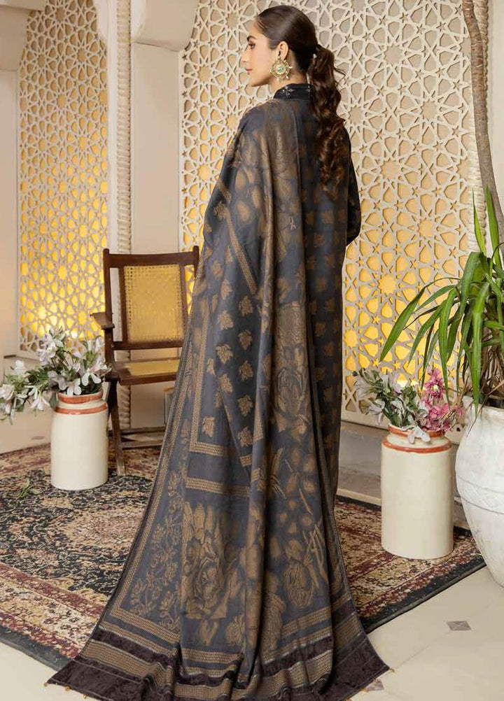 Tehzeeb by Riaz Arts Jacquard Leather Peach Suits Unstitched 3 Piece RA22TVJ TL-48 - Winter Collection
