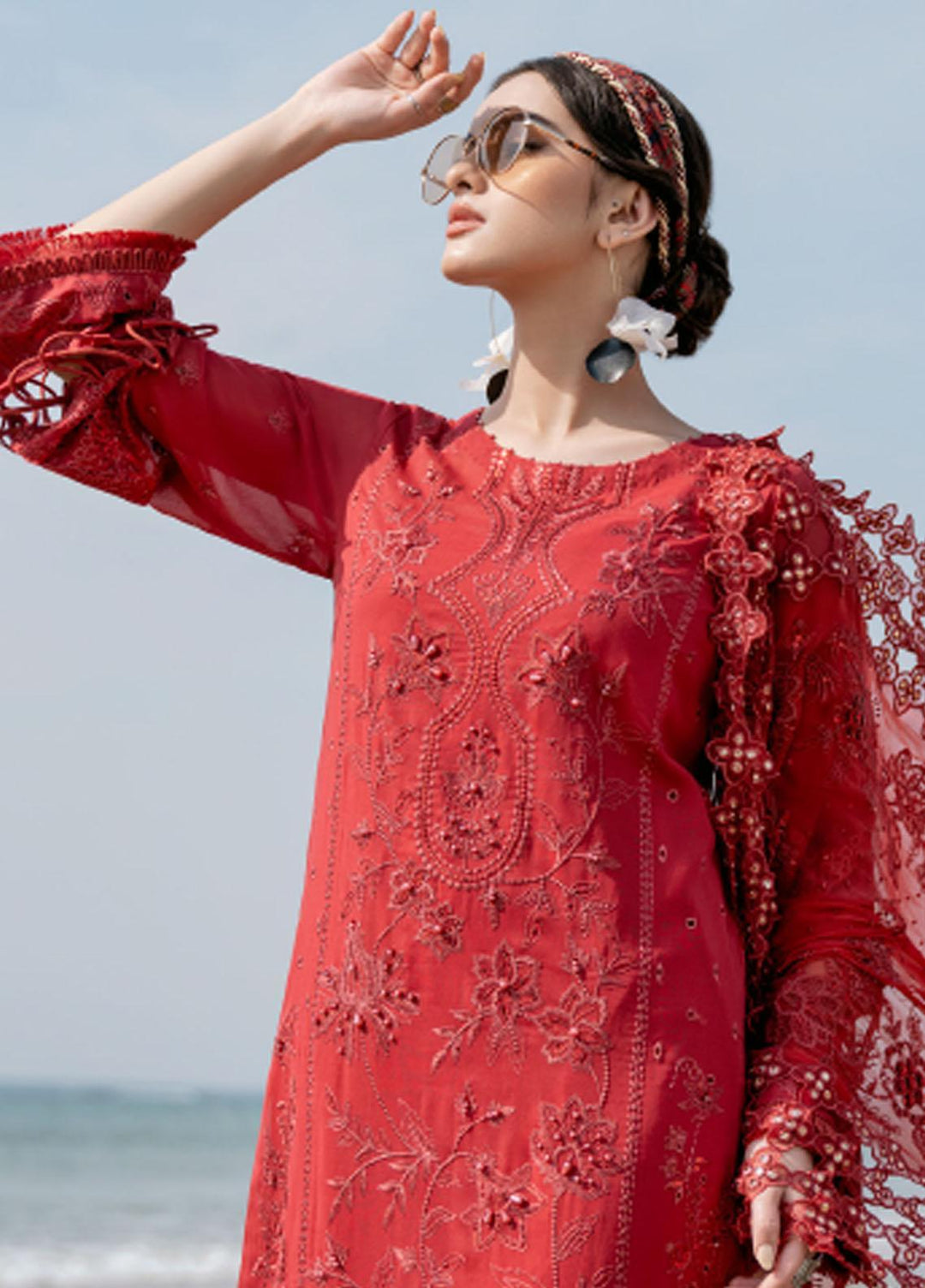 Tere Sang By Nureh Embroidered Lawn Suits Unstitched 3 Piece NU23TS NSL-01 - Summer Collection