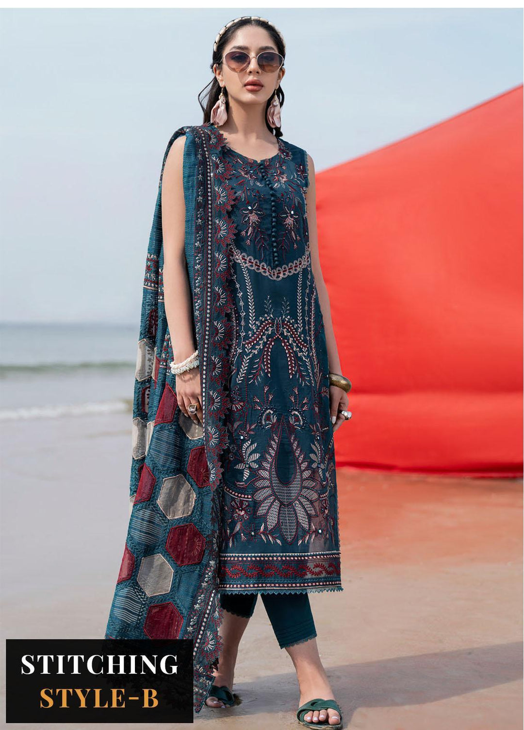 Tere Sang By Nureh Embroidered Lawn Suits Unstitched 3 Piece NU23TS NSL-02 - Summer Collection