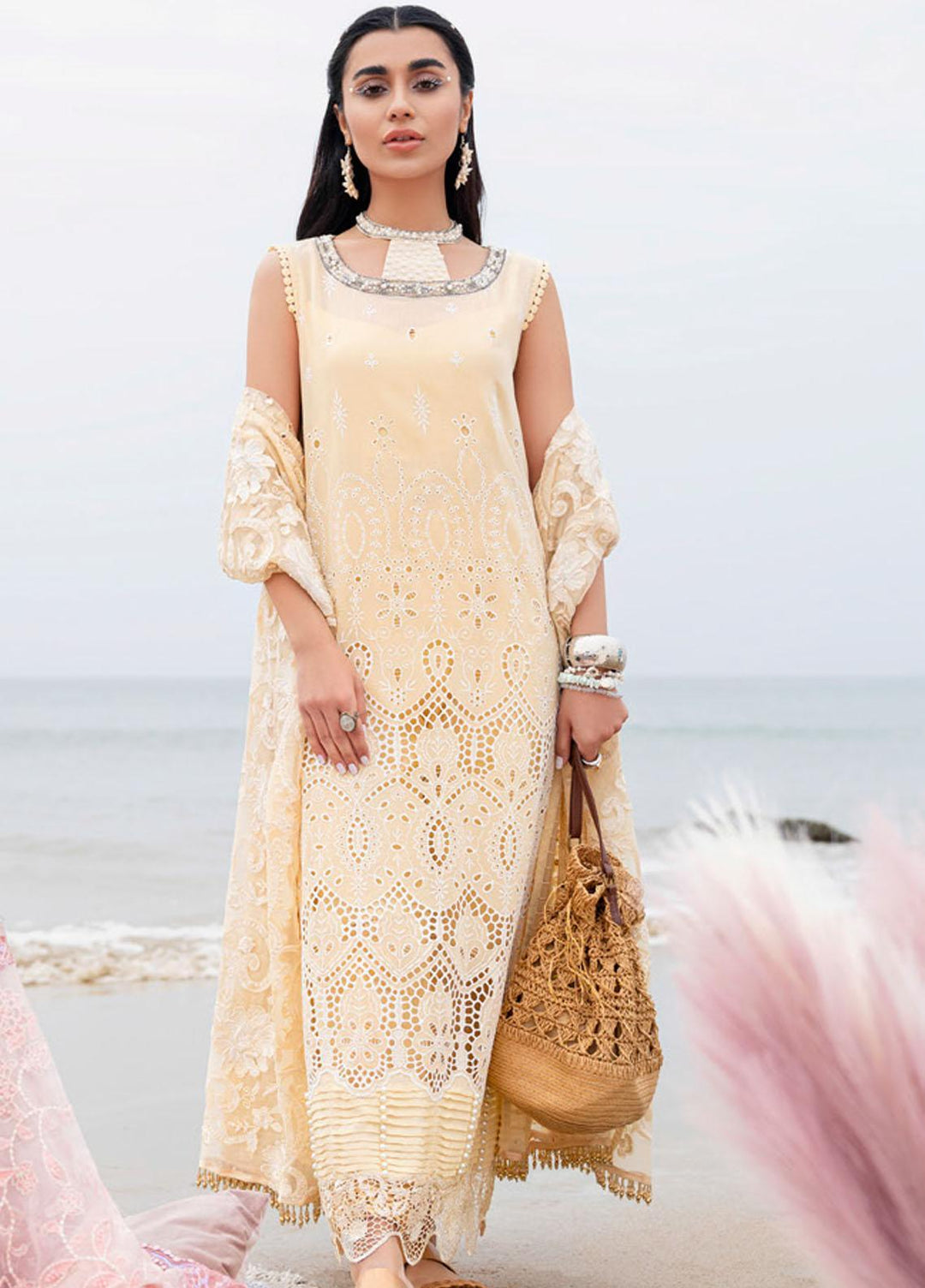 Tere Sang By Nureh Embroidered Lawn Suits Unstitched 3 Piece NU23TS NSL-04 - Summer Collection