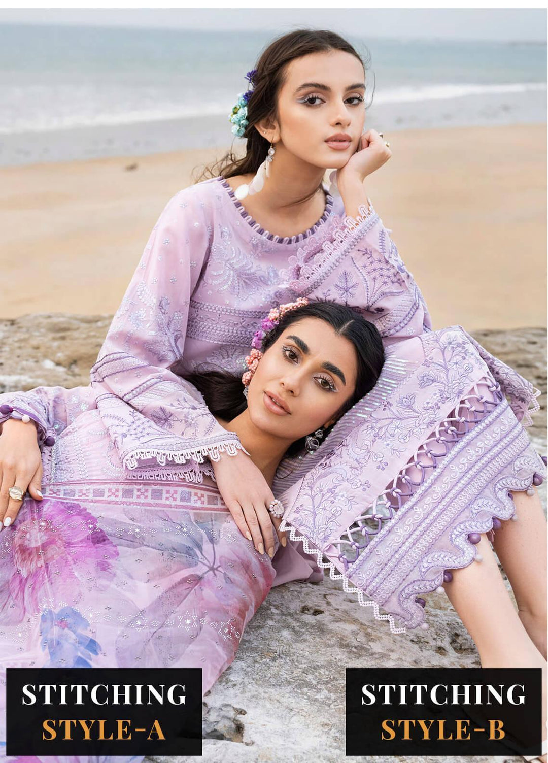 Tere Sang By Nureh Embroidered Lawn Suits Unstitched 3 Piece NU23TS NSL-07 - Summer Collection