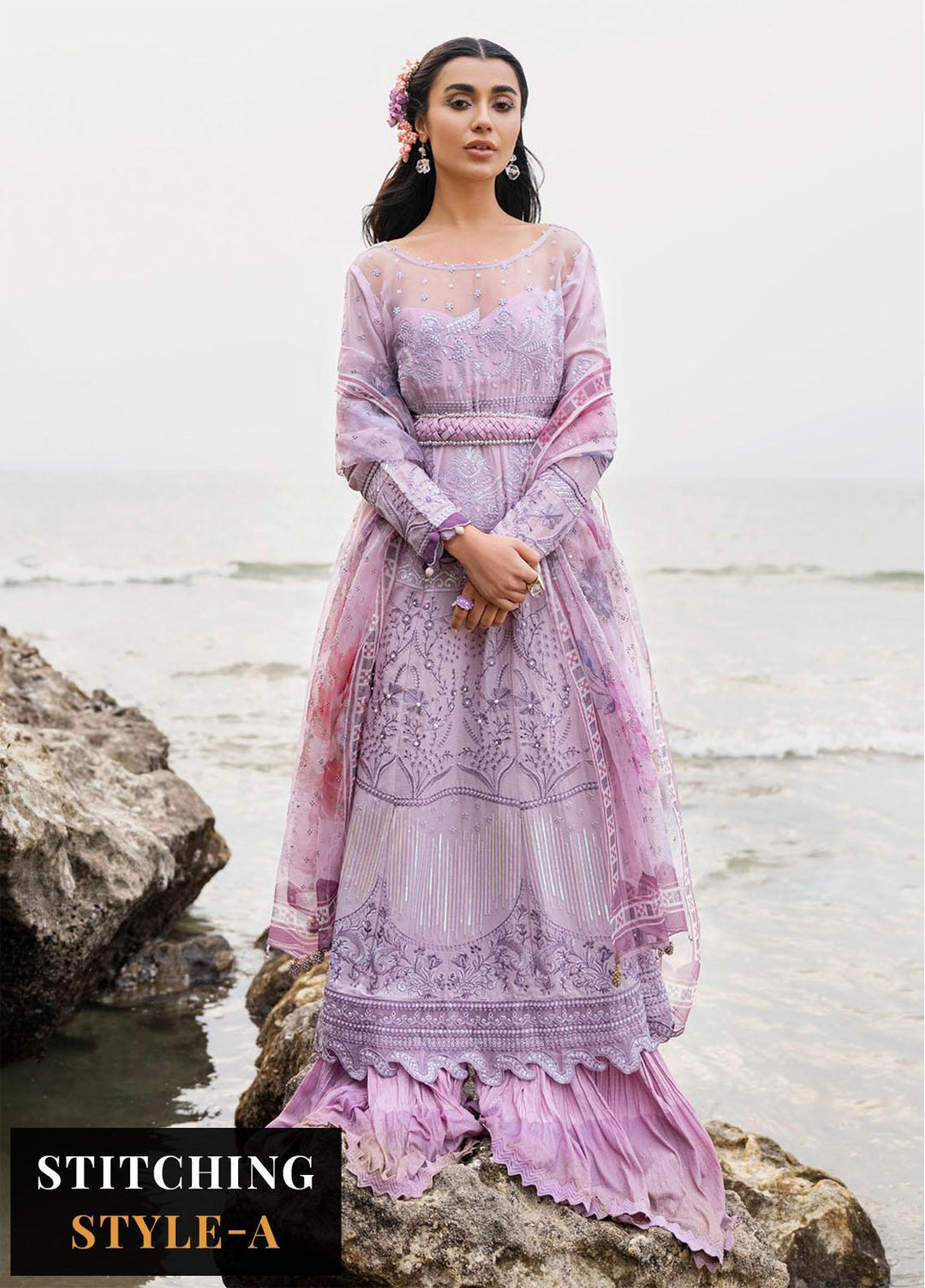 Tere Sang By Nureh Embroidered Lawn Suits Unstitched 3 Piece NU23TS NSL-07 - Summer Collection