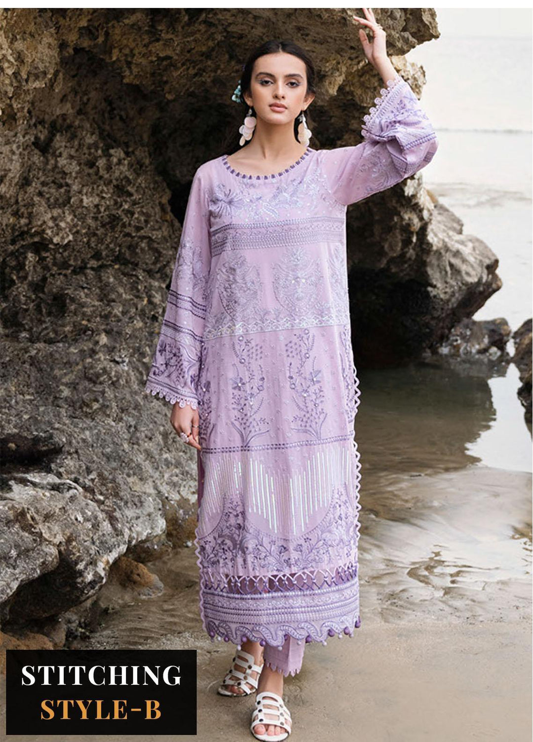 Tere Sang By Nureh Embroidered Lawn Suits Unstitched 3 Piece NU23TS NSL-07 - Summer Collection