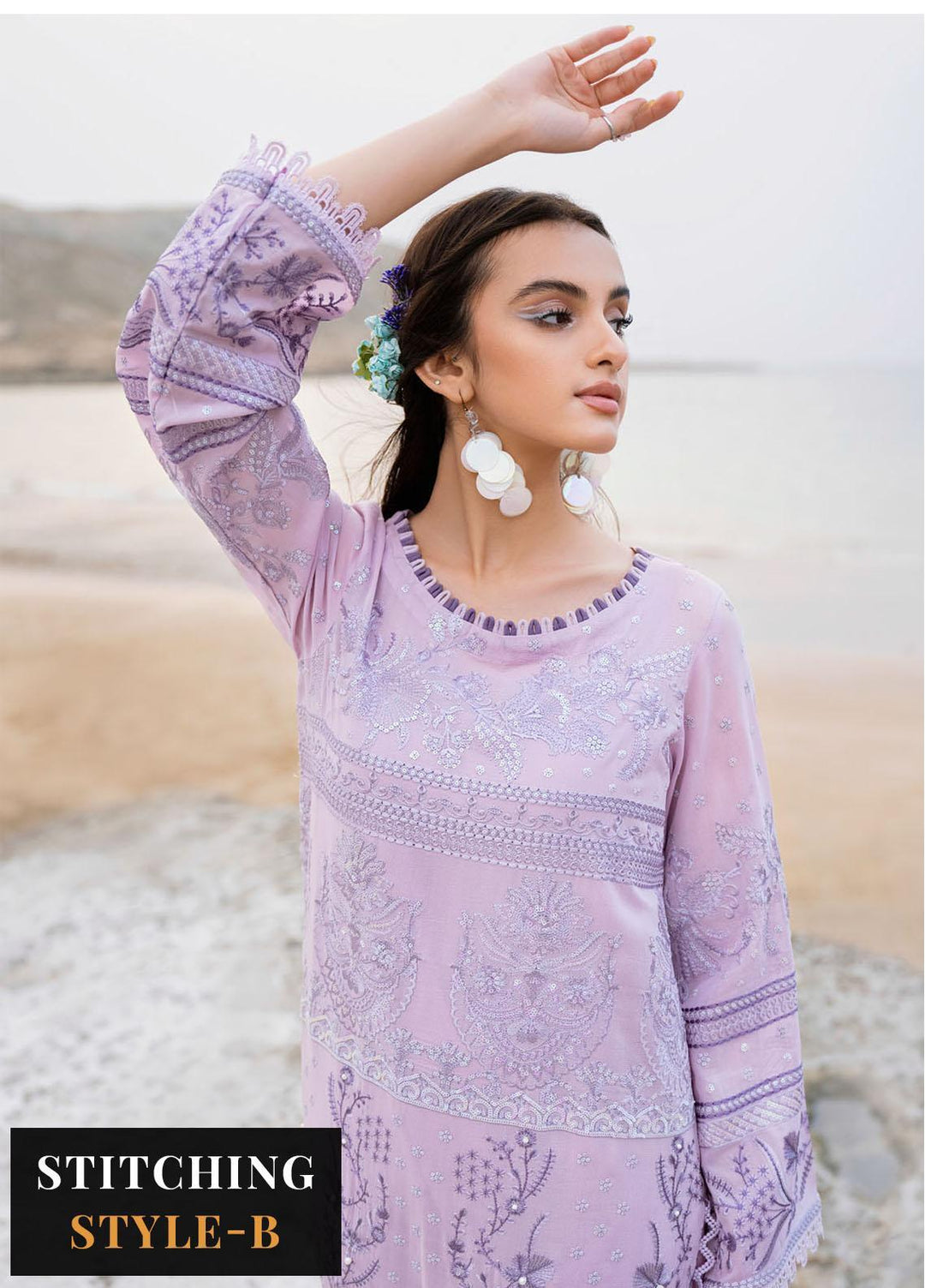 Tere Sang By Nureh Embroidered Lawn Suits Unstitched 3 Piece NU23TS NSL-07 - Summer Collection