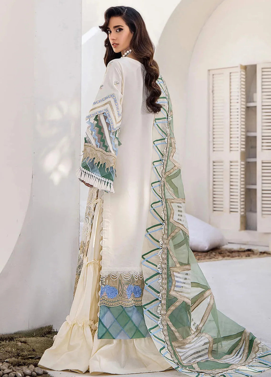 Tessa Embroidered Lawn Suit Unstitched 3 Piece TS24F Allure Of Sands - Festive Collection