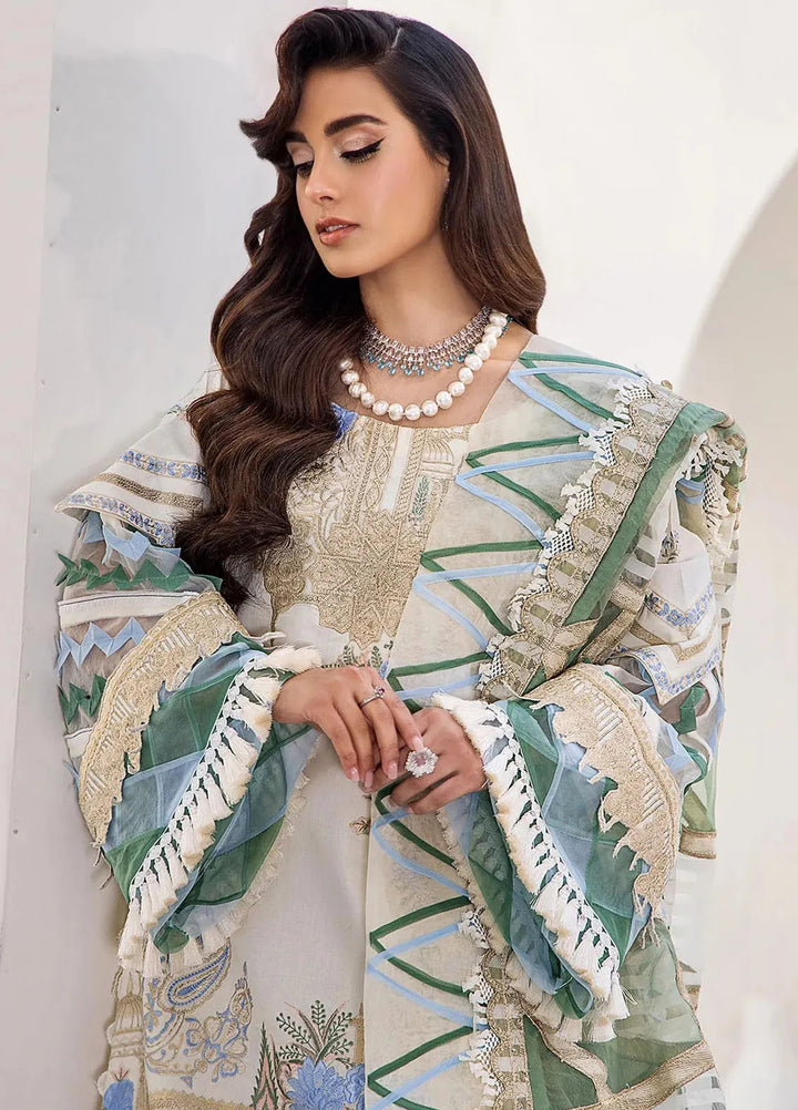 Tessa Embroidered Lawn Suit Unstitched 3 Piece TS24F Allure Of Sands - Festive Collection