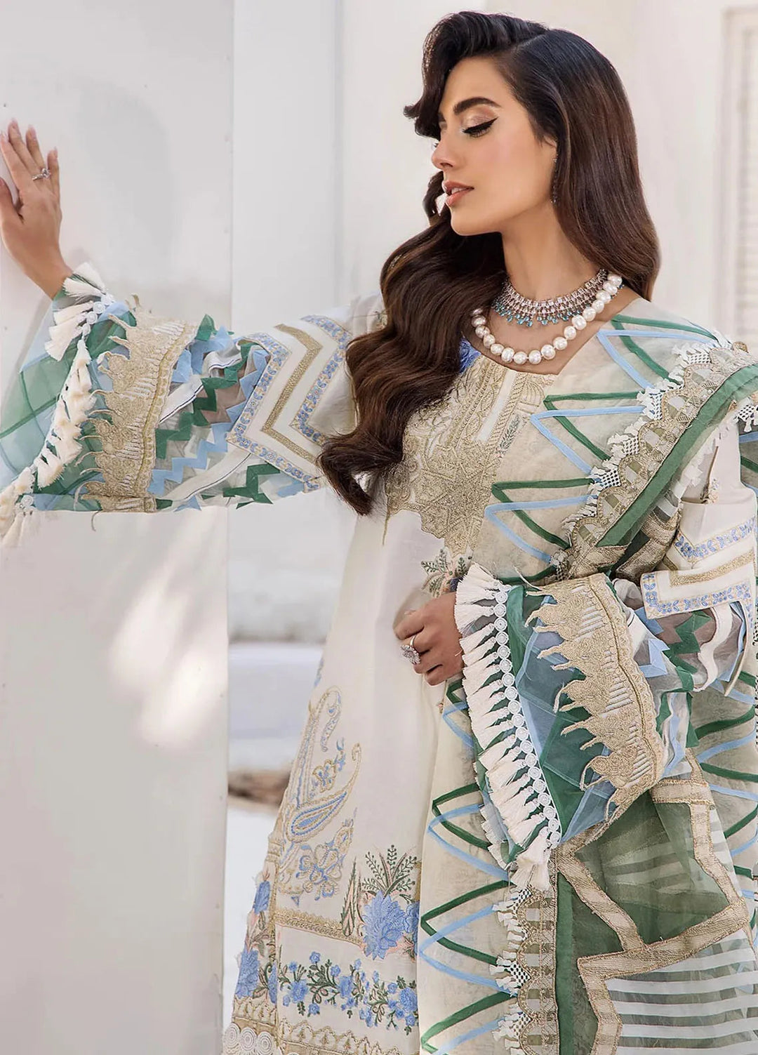 Tessa Embroidered Lawn Suit Unstitched 3 Piece TS24F Allure Of Sands - Festive Collection