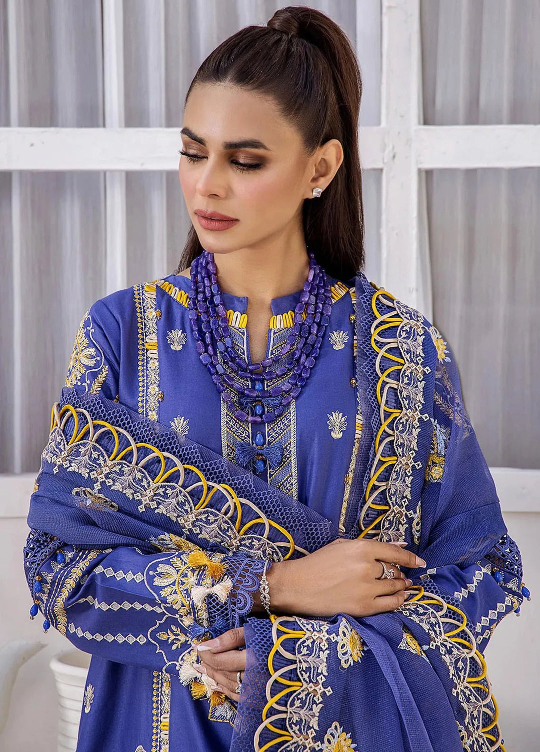 Tessa Embroidered Lawn Suit Unstitched 3 Piece TS24F Auroras Secret - Festive Collection