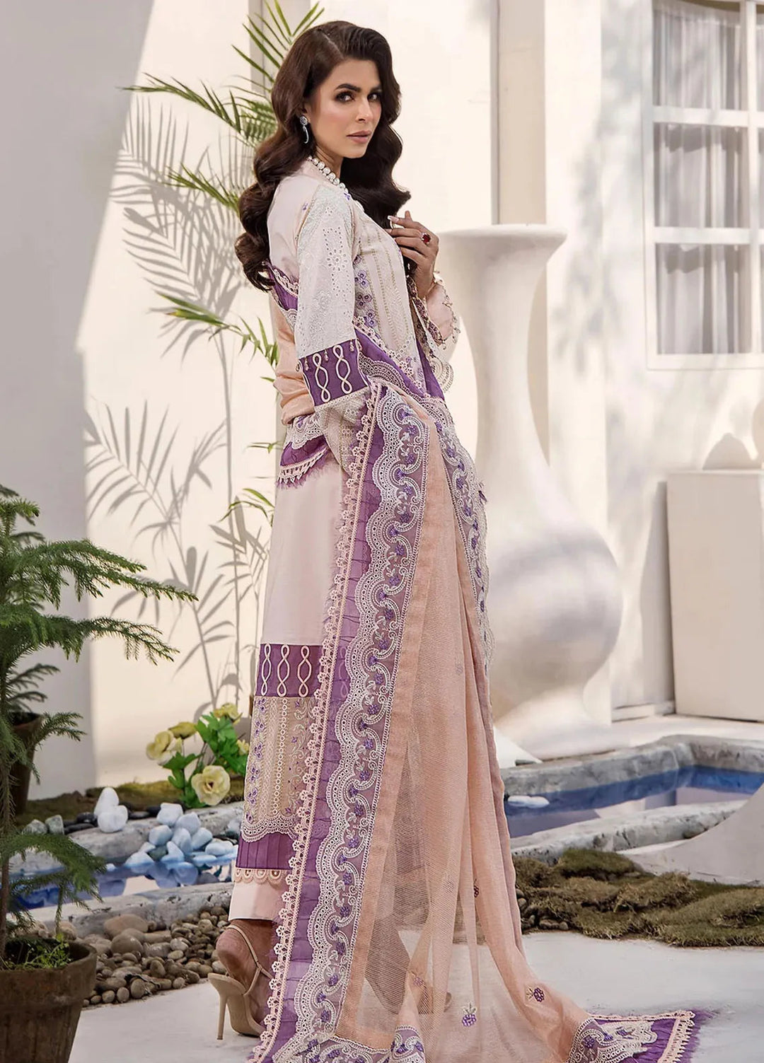 Tessa Embroidered Lawn Suit Unstitched 3 Piece TS24F Carnelian Blossom - Festive Collection