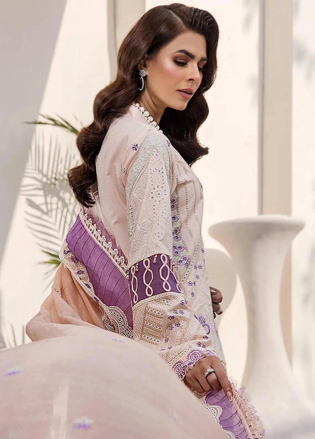 Tessa Embroidered Lawn Suit Unstitched 3 Piece TS24F Carnelian Blossom - Festive Collection